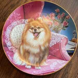 Vintage Danbury Mint Pomeranian plate